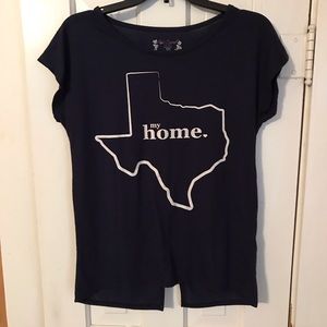 Navy shirt-sleeve t-shirt